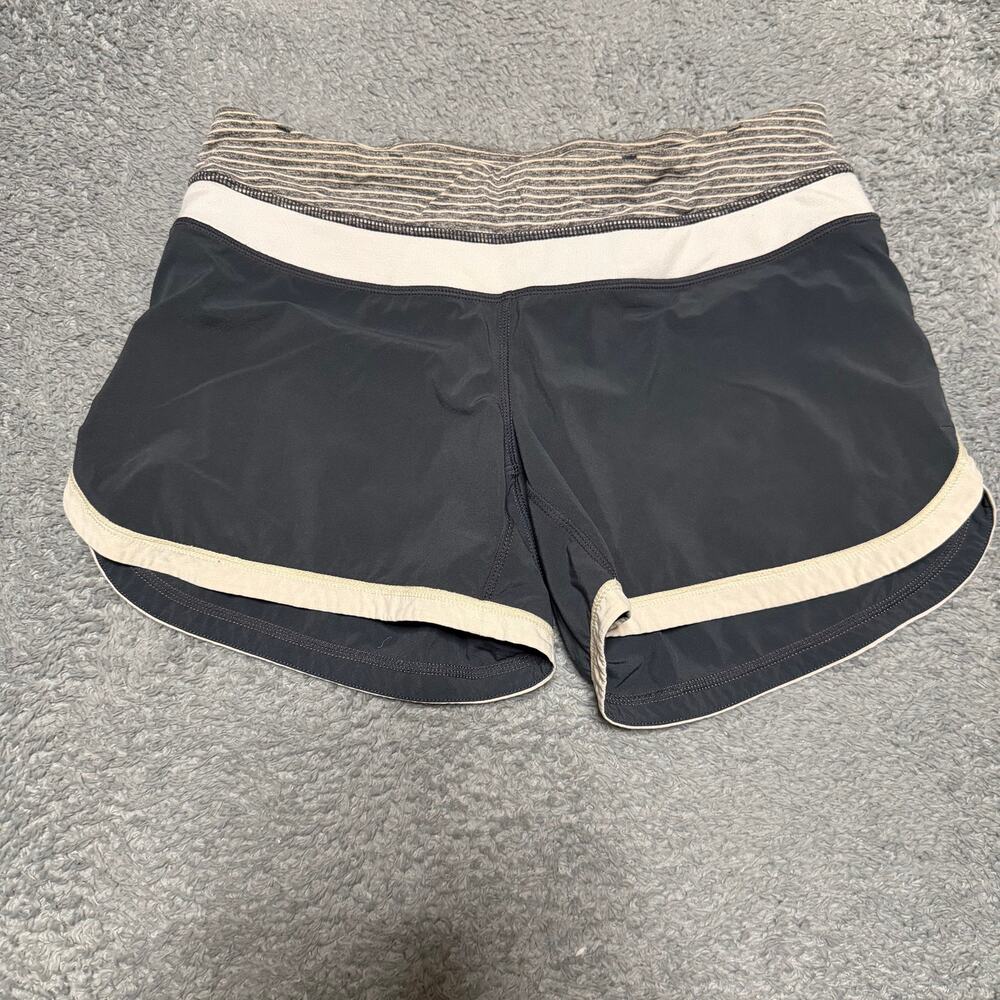 Lululemon Speed Up Shorts Womens 4 Gray Running Lined